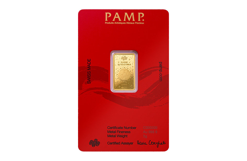 Buy 5 g Gold Year of the Snake PAMP White Snake Bar (2025), image 1