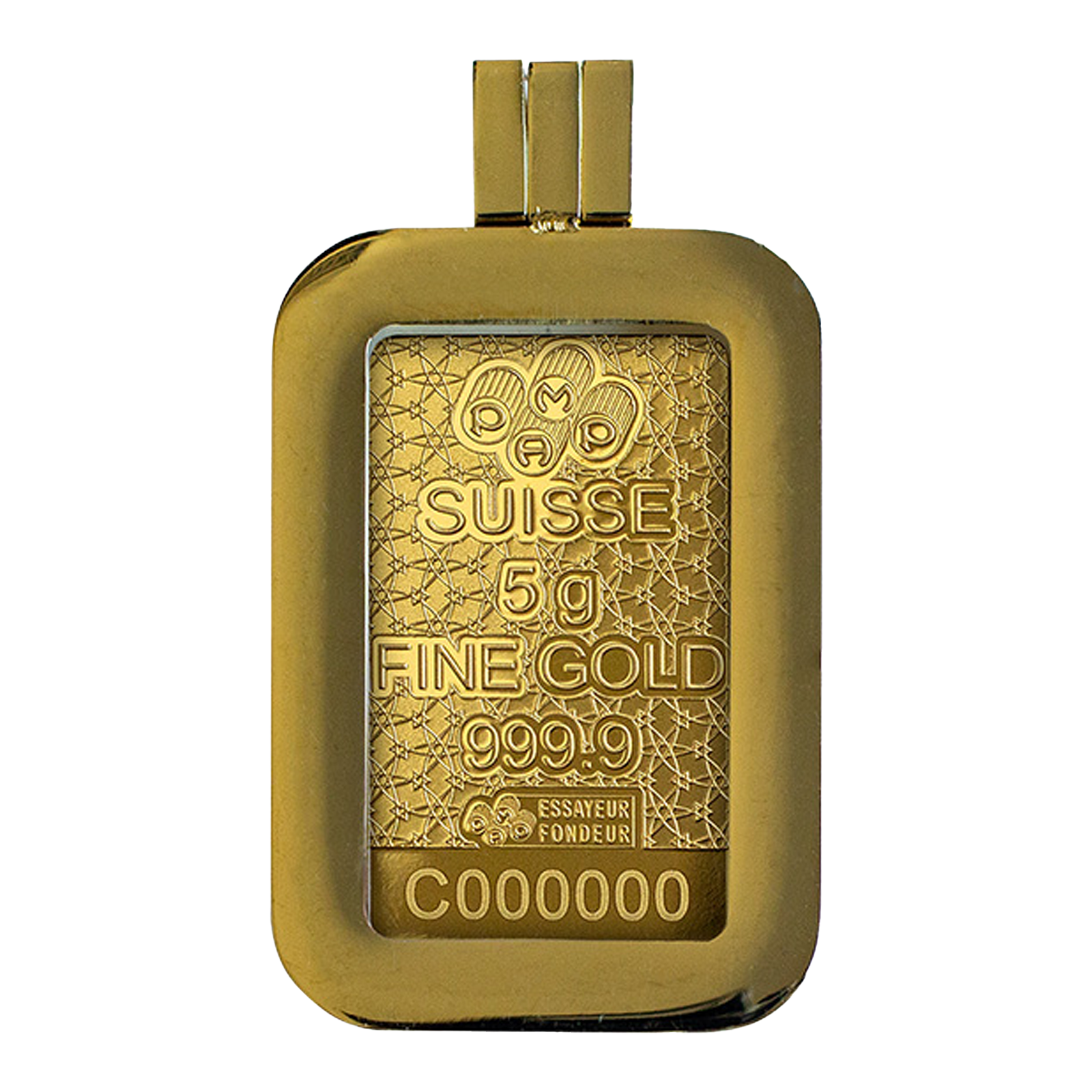 Buy 5g Pure Gold Arabian Horse Bar with Pendant Frame, image 1