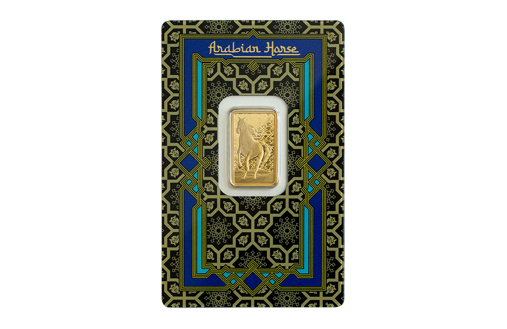 Buy 5g Pure Gold Arabian Horse Bar with Pendant Frame, image 5