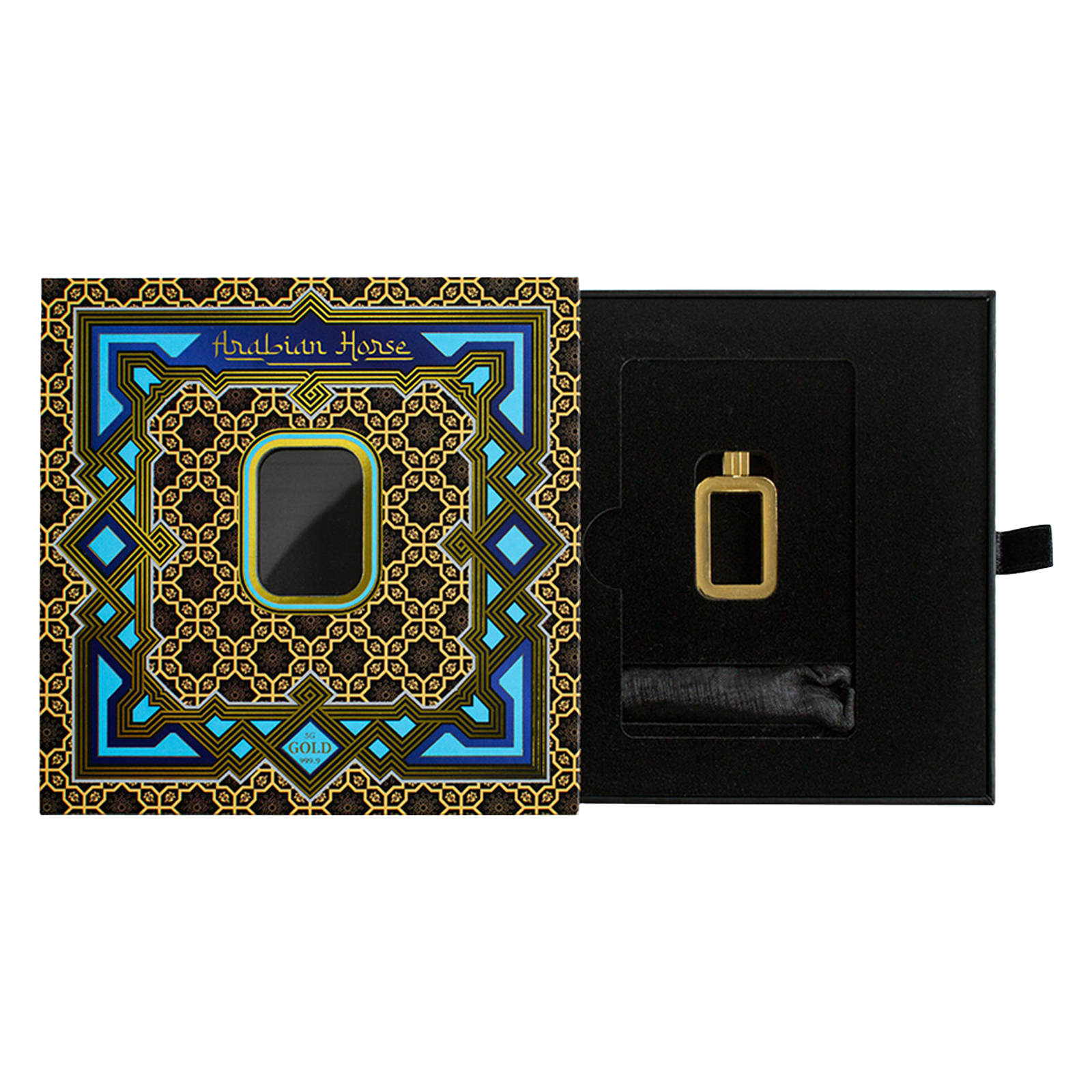 Buy 5g Pure Gold Arabian Horse Bar with Pendant Frame, image 5