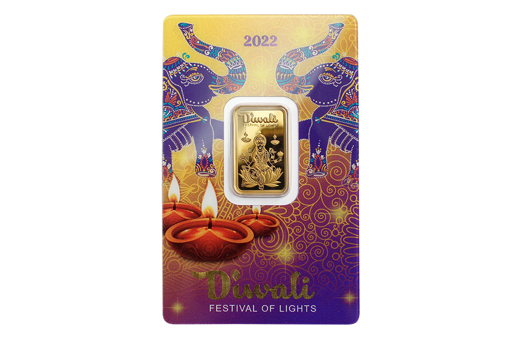 Buy 5g Pure Gold Diwali Lakshmi Bar (2022), image 0