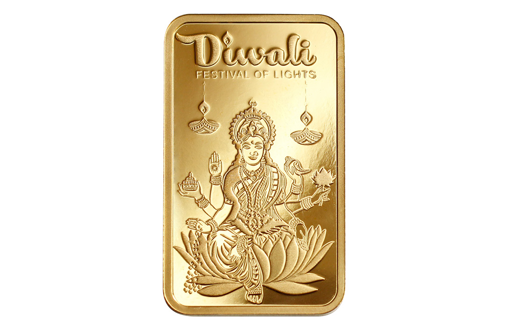 Buy 5g Pure Gold Diwali Lakshmi Bar (2022), image 1