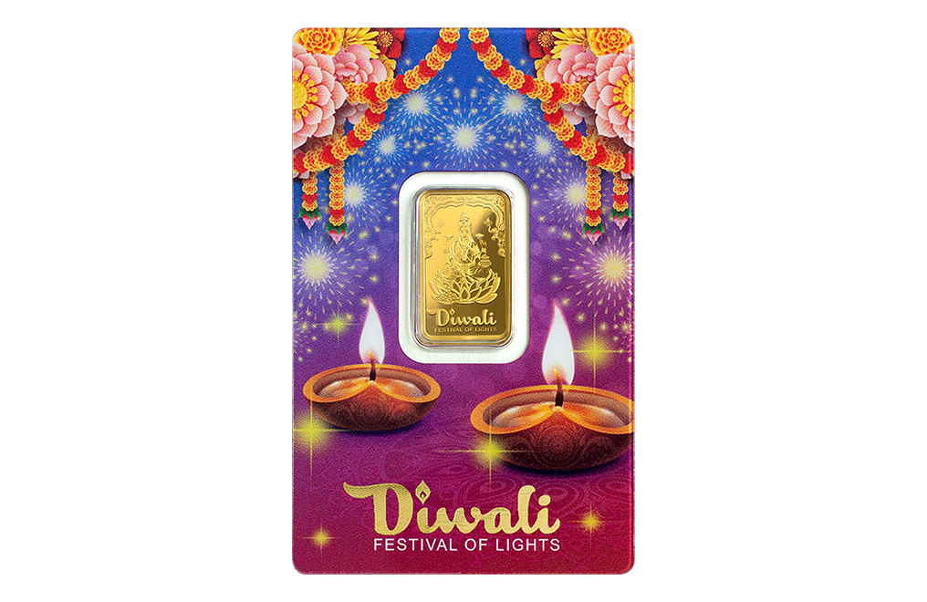 Buy 5g Pure Gold Diwali Lakshmi Bar (2023), image 0