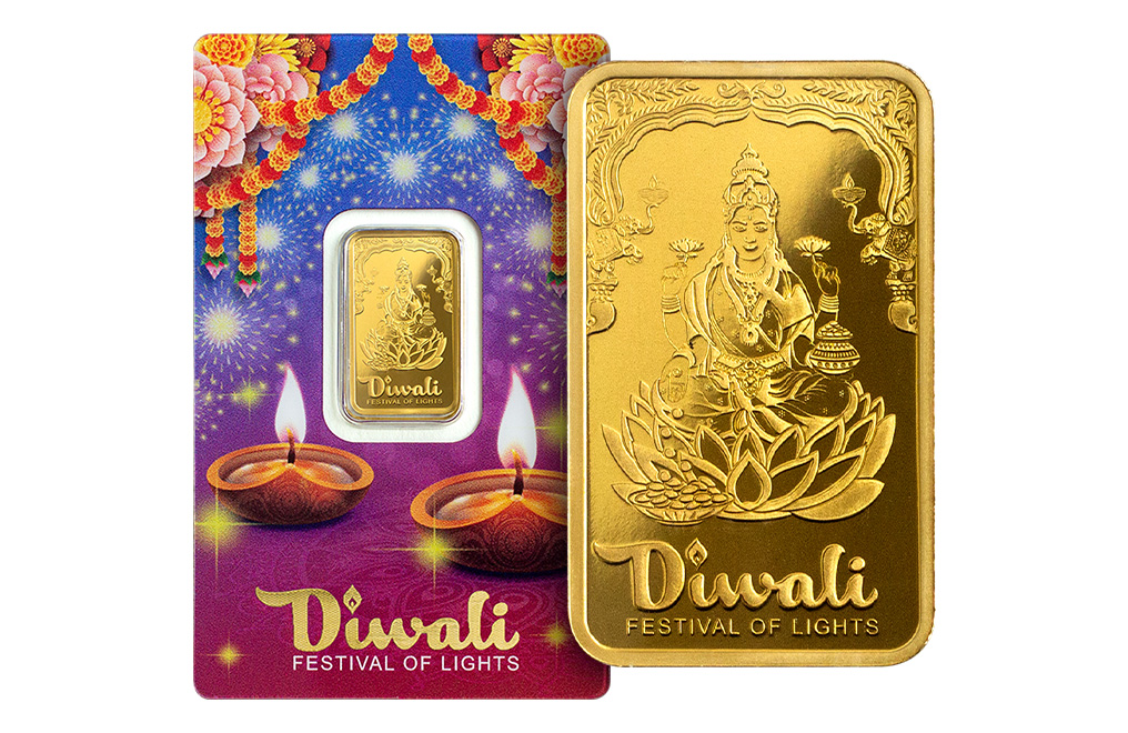 Buy 5g Pure Gold Diwali Lakshmi Bar (2023), image 2
