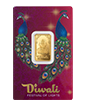 5g Pure Gold Diwali Lakshmi & Peacocks  Bar (2024) .9999