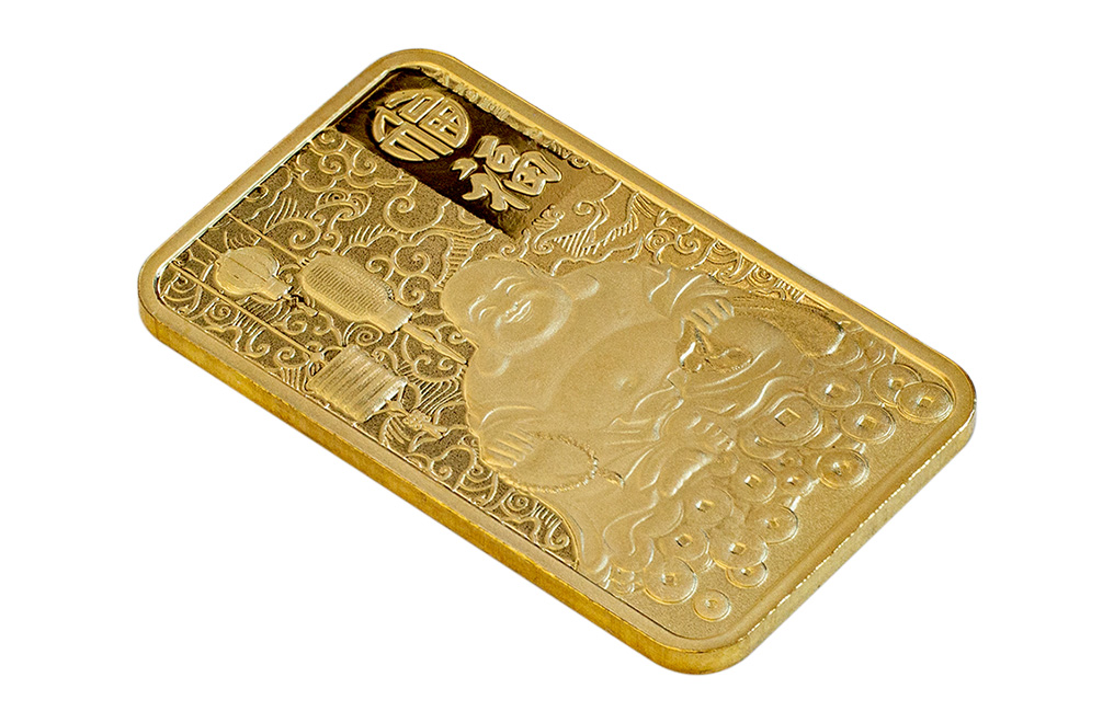 Buy 5g Pure Gold Good Luck Laughing Buddha Bar (2024), image 4