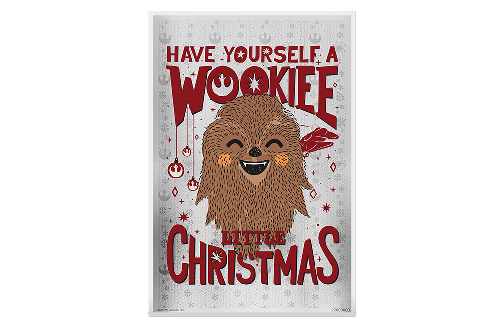 Buy 5g Silver Star Wars™ Wookiee  Christmas Coin Note, image 0