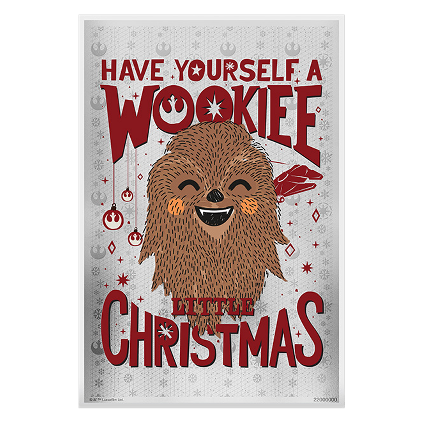 Buy 5g Silver Star Wars™ Wookiee  Christmas Coin Note, image 0