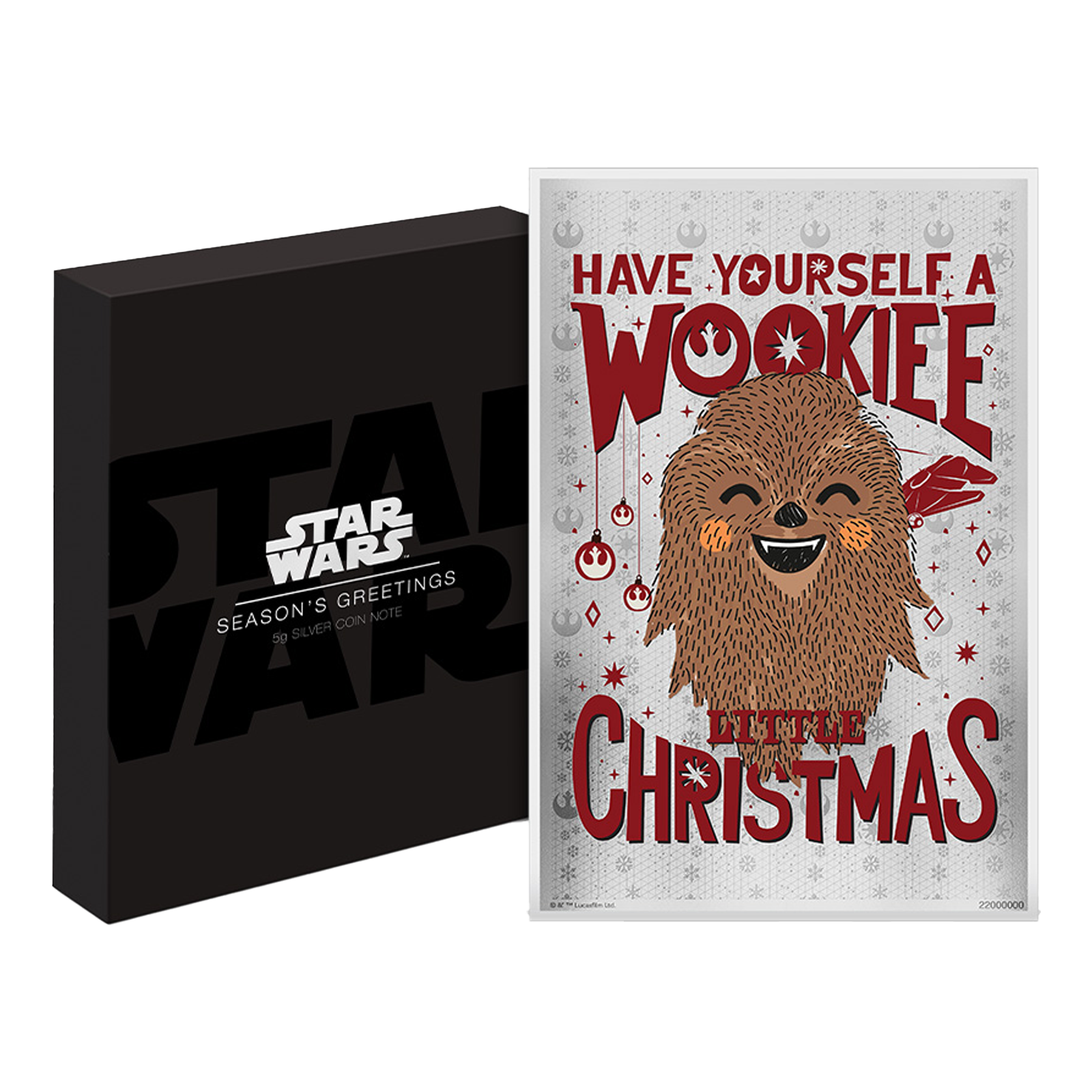 Buy 5g Silver Star Wars™ Wookiee  Christmas Coin Note, image 2