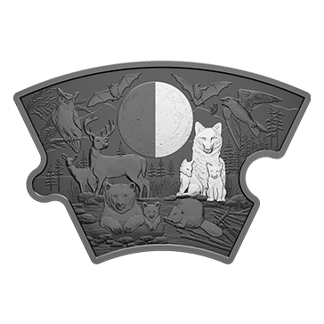 Buy 9.5 oz Silver Puzzle Moon Phases Coin (2025), image 2
