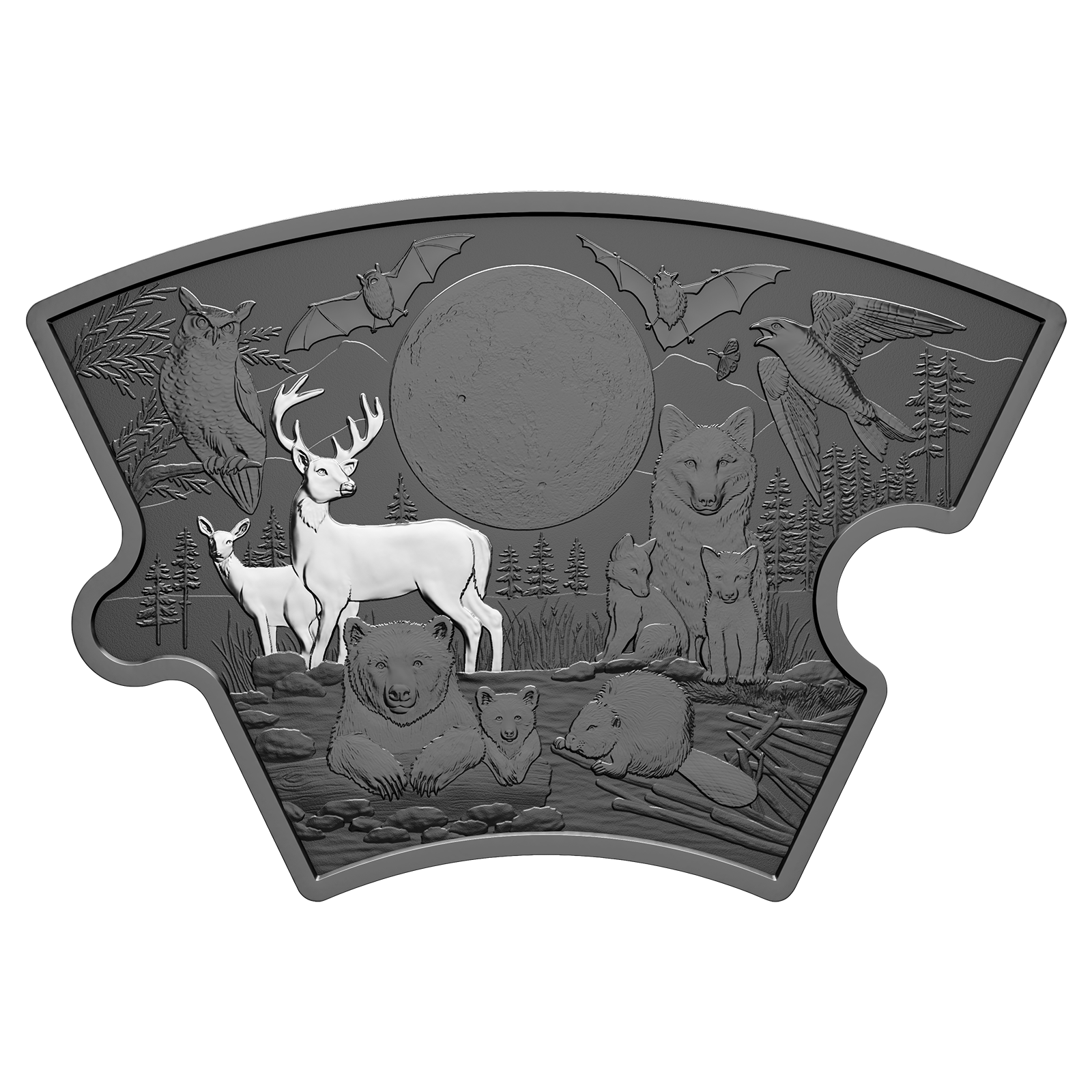 Buy 9.5 oz Silver Puzzle Moon Phases Coin (2025), image 3