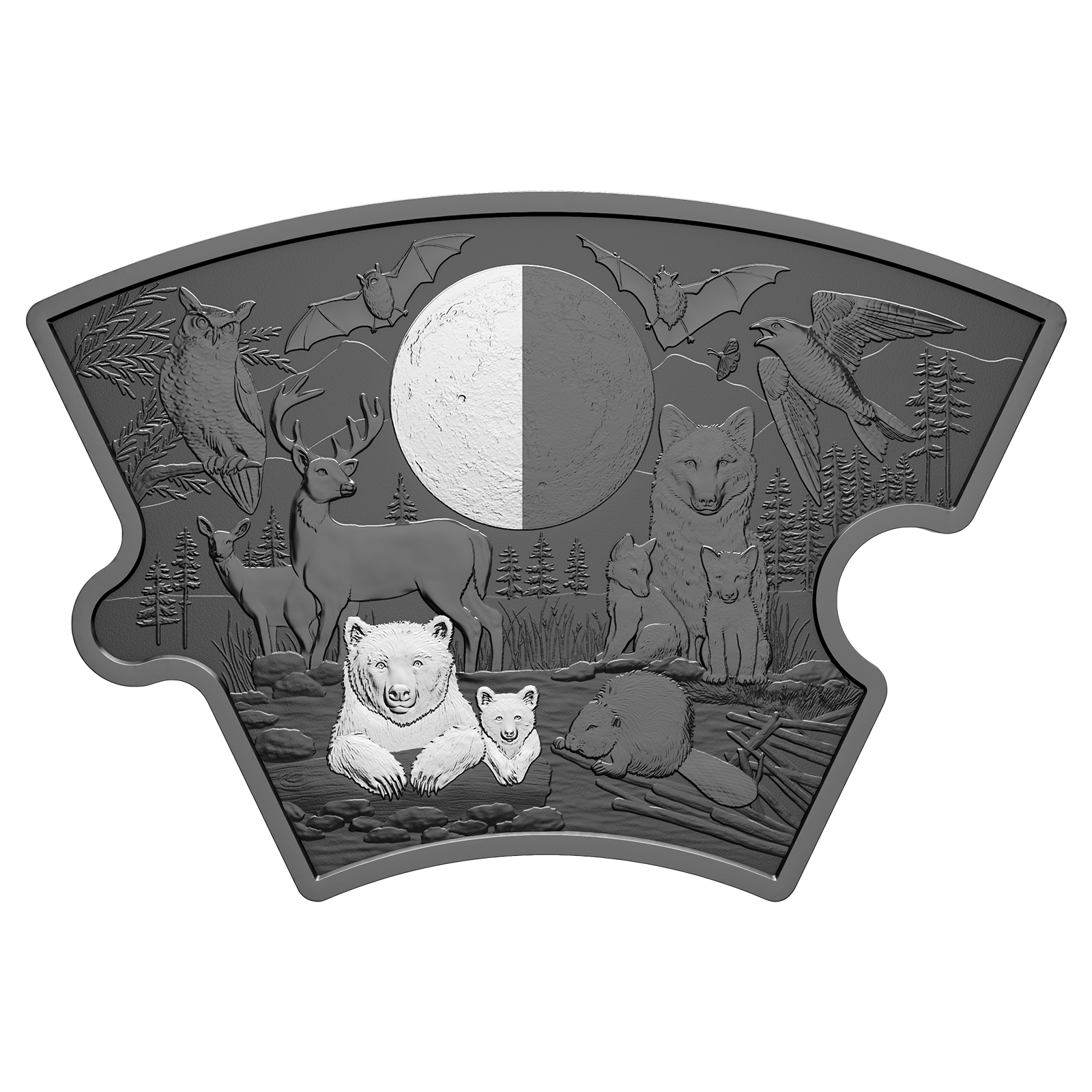 Buy 9.5 oz Silver Puzzle Moon Phases Coin (2025), image 4