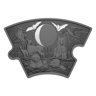 Buy 9.5 oz Silver Puzzle Moon Phases Coin (2025), image 5