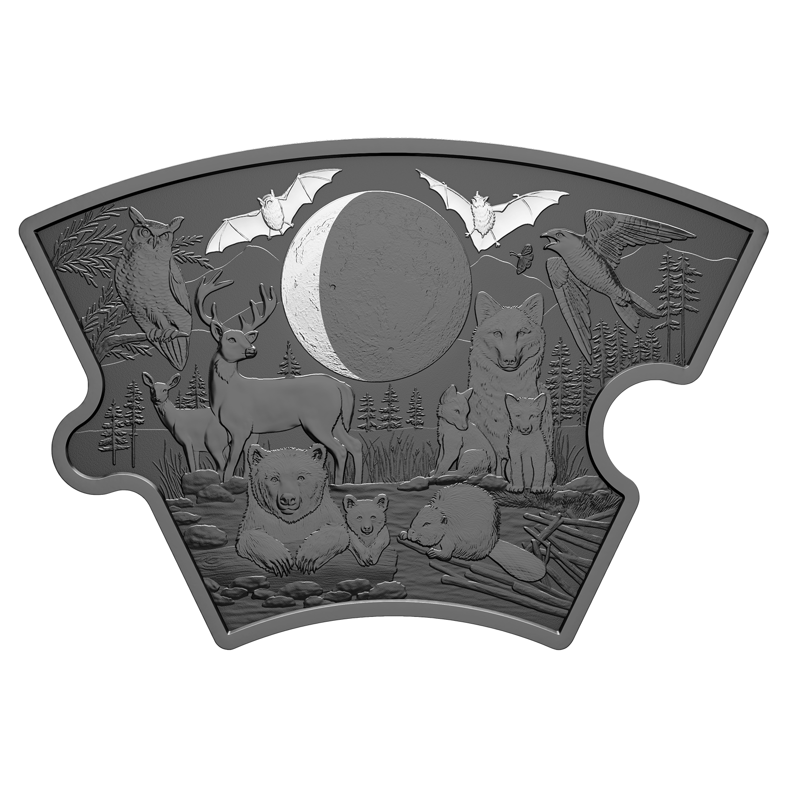 Buy 9.5 oz Silver Puzzle Moon Phases Coin (2025), image 5