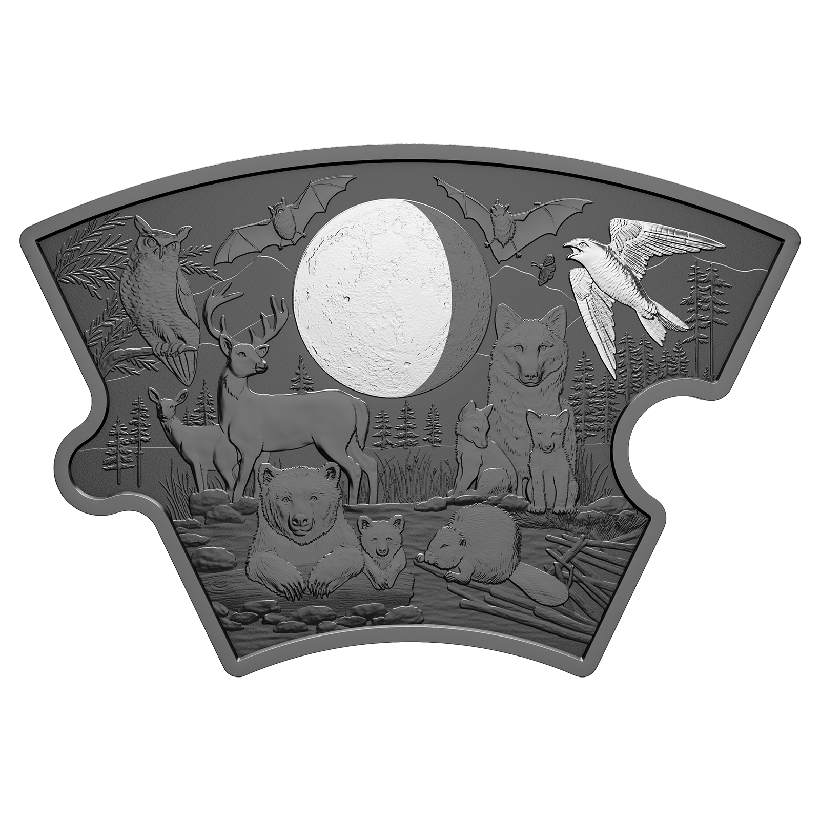 Buy 9.5 oz Silver Puzzle Moon Phases Coin (2025), image 6