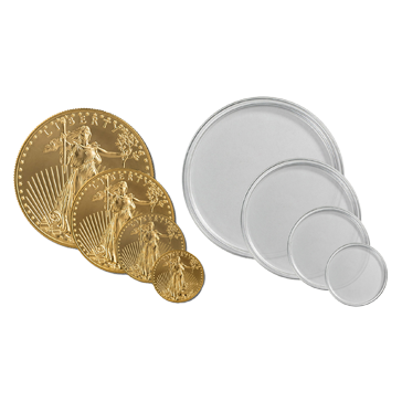 Silver Eagle Coin Capsules and other 41 mm Diameter Coin Capsules (10 per box), image 0