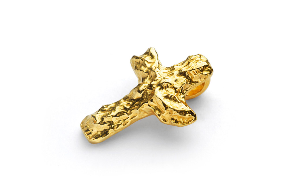 Buy Gold Cross Nugget Pendant .999, image 0