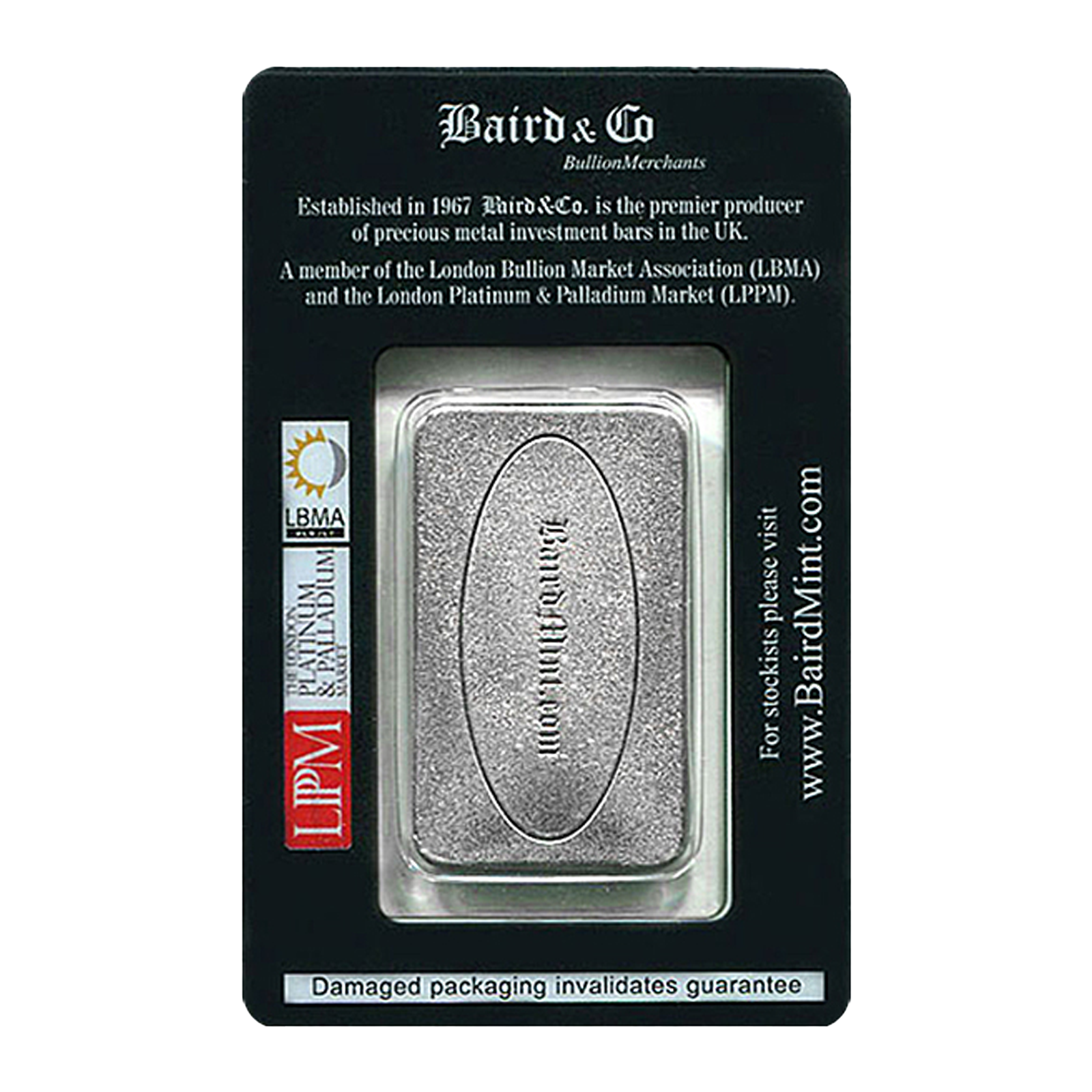 1 oz Rhodium Bars Baird & Co., image 1
