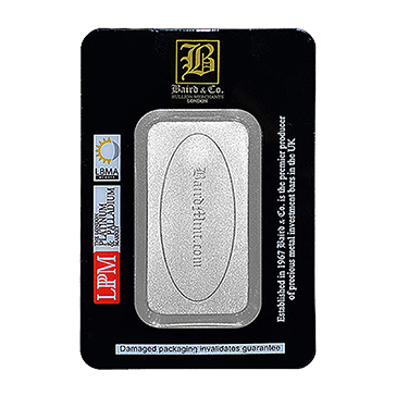 5 oz Rhodium Baird & Co. Bar, image 1