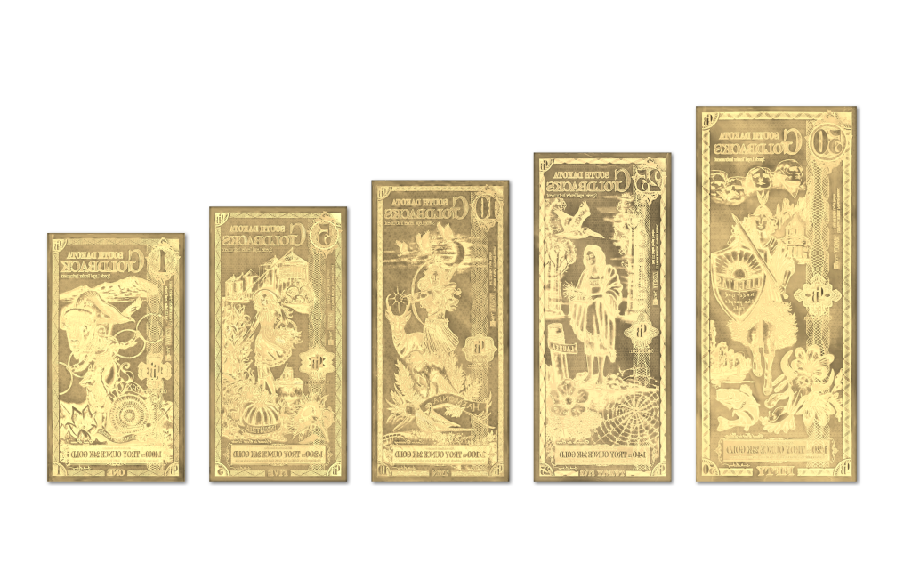 Buy South Dakota Goldback Gold Notes Full Set 24K, image 2