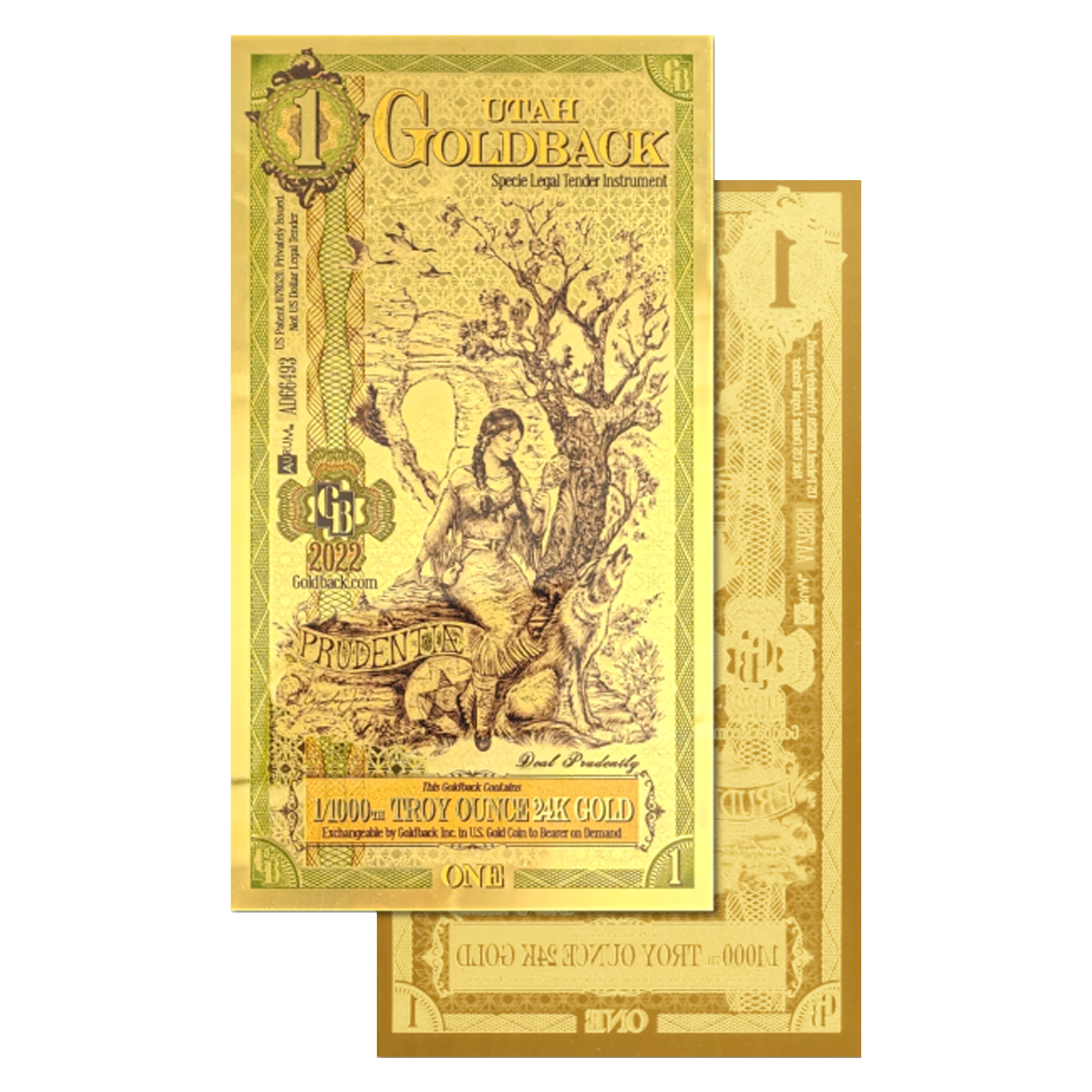 Buy 1 Utah Goldback Gold Notes Pack (50 pcs) 24K, image 3