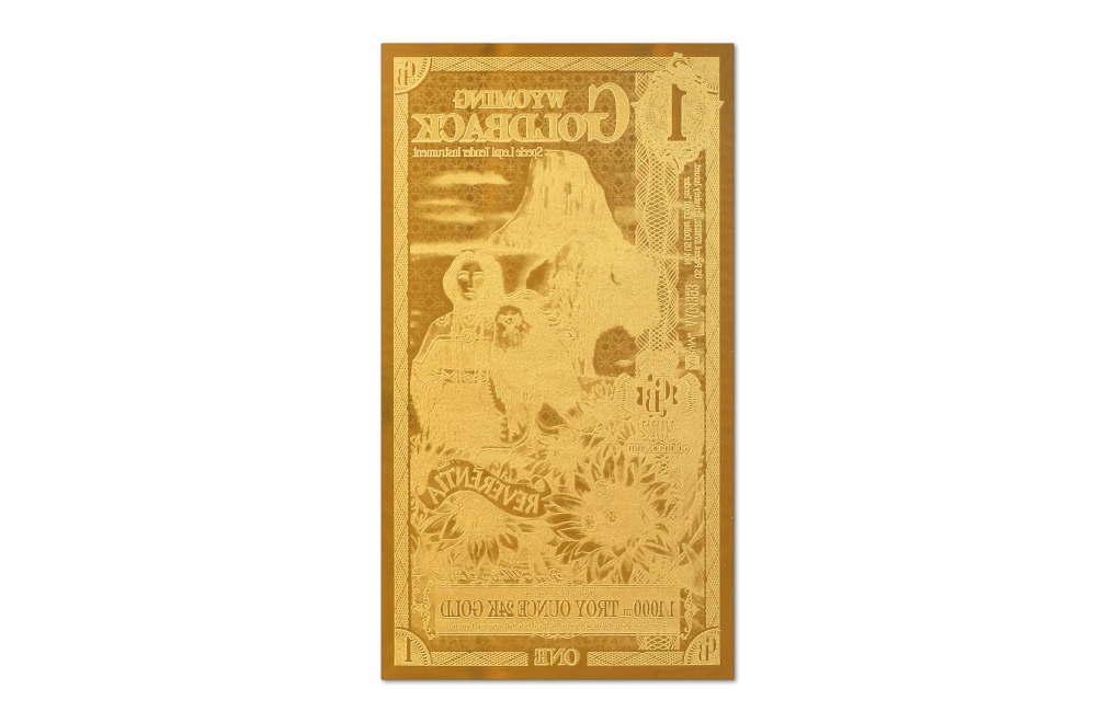 Buy 1 Wyoming Goldback Gold Notes Pack (50 pcs) 24K, image 2