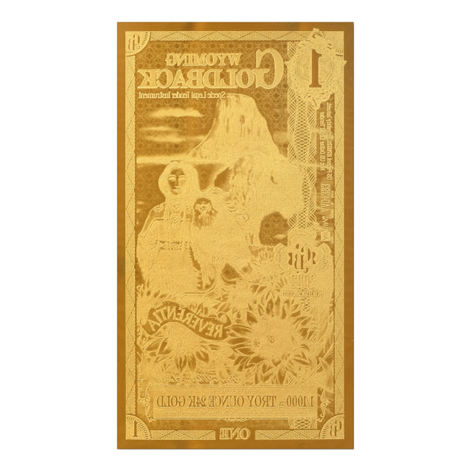 Buy 1 Wyoming Goldback Gold Notes Pack (50 pcs) 24K, image 3