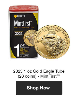 Buy 2023 1 oz Gold Eagle Coins (20 per tube) - MintFirst