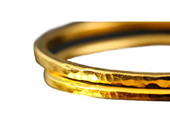 1 oz Gold Wearable Wealth Bullion Bracelet  Hammered Finish