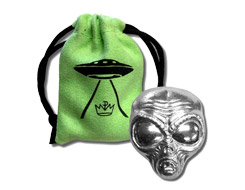 Buy 2 oz Silver Bar.999 - 3D Alien Head