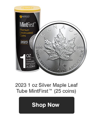 Buy 2023 MintFirst™ 1 oz Silver Maple Leaf Coins (25 coins) .9999