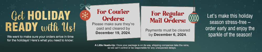 2024 Holiday Shipping Deadline