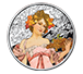 Buy 1 oz Silver Round .999 -Mucha- Champagne White Star (Colorized), image 0