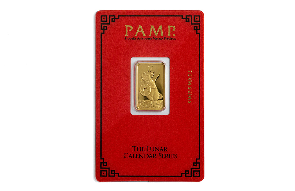 Buy 5g Gold PAMP Lunar Series Year of the Rat Bar, image 0